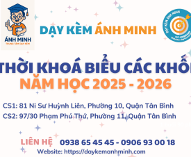 THỜI KHOÁ BIỂU NĂM HỌC 2025 - 2026