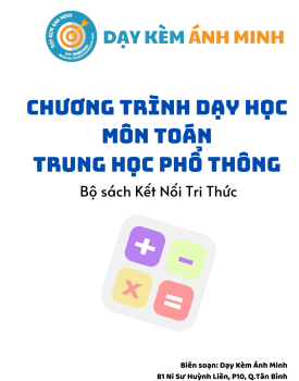 CHƯƠNG TRÌNH DẠY HỌC - TOÁN THPT - KẾT NỐI TRI THỨC